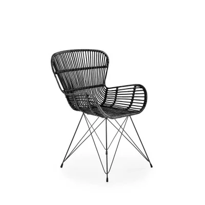 CHAIR K 335, BLACK RATTAN